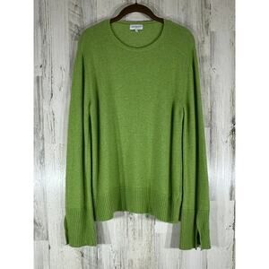 Bianco & Blu Sweater Size Large Merino Wool Cashmere Blend Lime Green Italy READ